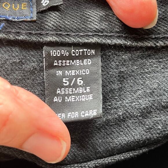 Express Bleus Women's Vintage 90's Era Black Bootcut Jeans Size 5/6 27" Waist - Picture 9 of 10